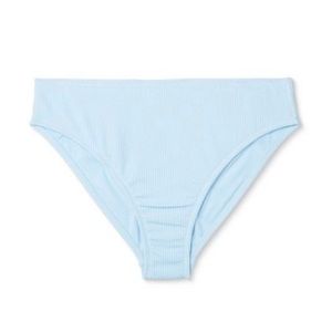 NWT WILD FABLE WOMENS HIGH WAIST BIKINI BOTTOMS LIGHT BLUE